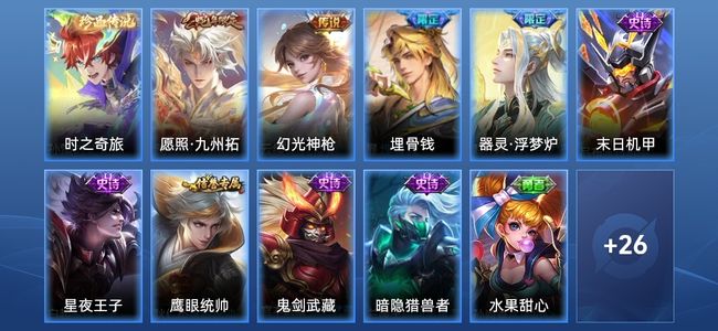 王者荣耀V1 2传说 10史诗 37皮肤 49英雄 至尊星耀I