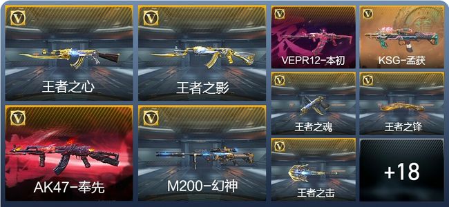 穿越火线：枪战王者V8 9王者武器 155英雄武器 1英雄角色 297万化 枪皇