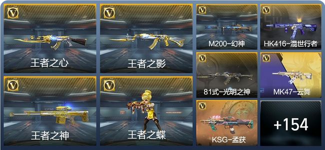 穿越火线：枪战王者V5 13王者武器 185英雄武器 304万化 精英