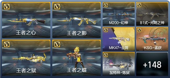 穿越火线：枪战王者V6 13王者武器 175英雄武器 1英雄角色 258万化 枪皇