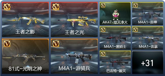 穿越火线：枪战王者V6 5王者 132英雄武器 3英雄角色 208万化 枪王