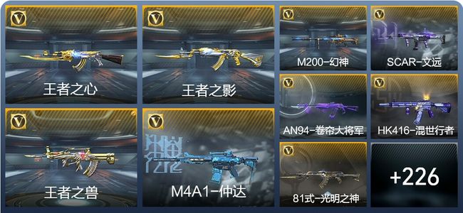 穿越火线：枪战王者V6 9王者武器 256英雄武器 6英雄角色 460万化 枪神