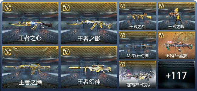 穿越火线：枪战王者V7 11王者武器 126英雄武器 5英雄角色 237万化 枪王SS