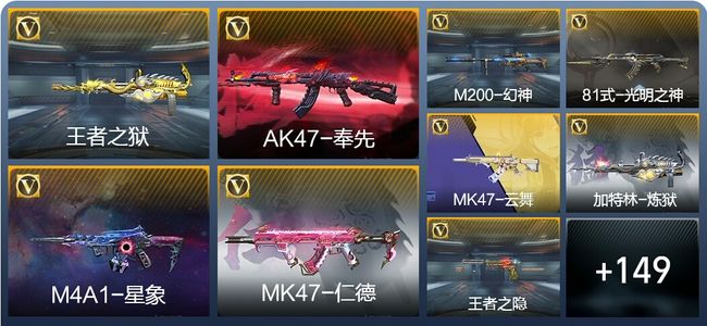 穿越火线：枪战王者11王者武器 158英雄武器 7英雄角色 224万化 枪皇S