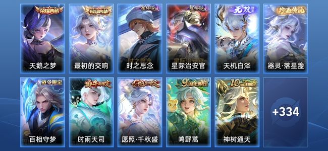 王者荣耀V6 2典藏 1无双 2星传说 14传说 93史诗 342皮肤 至圣王者