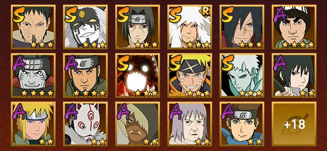 火影忍者V10 8S忍 27A忍 121忍 1135S碎片 16通灵 500W战力 中忍