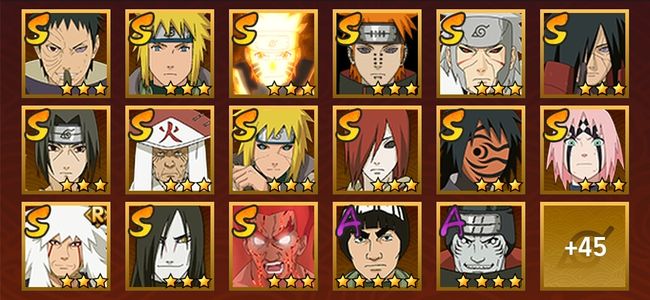 火影忍者V11 16S忍 46A忍 234忍 2465S碎片 18通灵 1000W战力 前500名 中忍