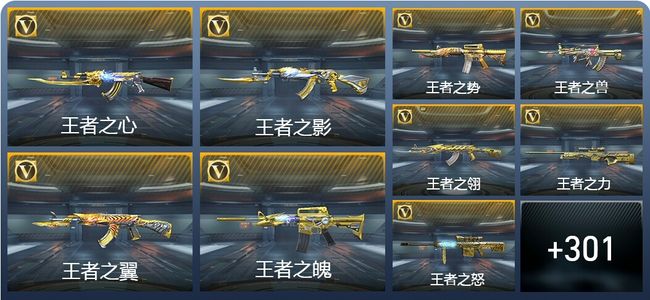 穿越火线:枪战王者V10 49王者武器 335英雄武器 12英雄角色 802万化 枪王SSS