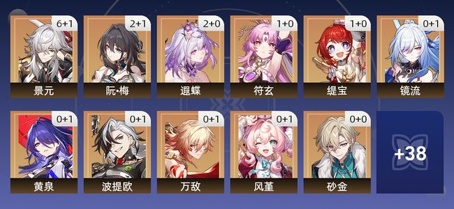 崩坏：星穹铁道83黄 51角色黄 32光锥黄 27五星角色 20五星光锥 70级 男主