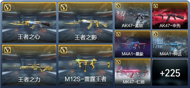 穿越火线：枪战王者V8 22王者武器 276英雄武器 11英雄角色 504万化 大师S