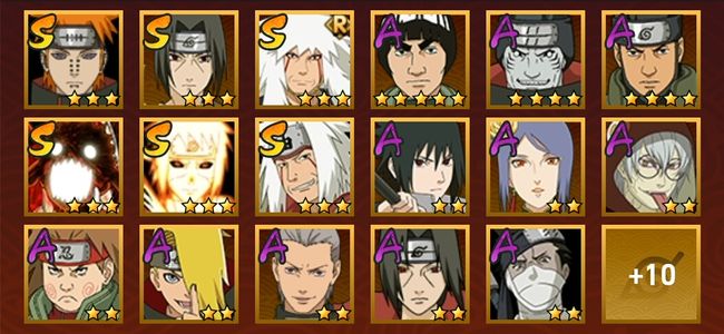 火影忍者V9 6S忍 21A忍 96忍 1007S碎片 16通灵 600W战力 前500名 上忍