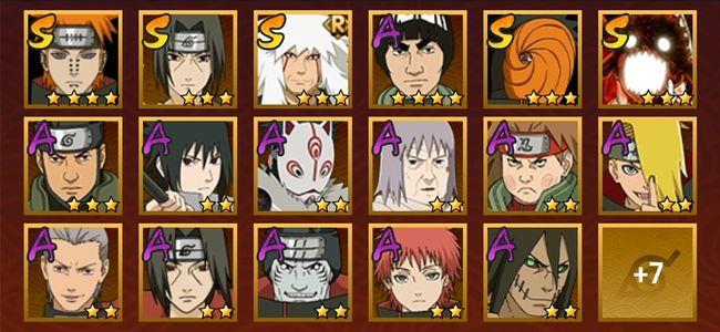 火影忍者V10 6S忍 18A忍 94忍 1167S碎片 15通灵 500W战力 前500名 暗部