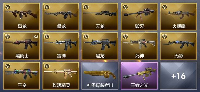 穿越火线（CF）2王者武器 26V武器 2V角色 22皮肤 可排位 宗师