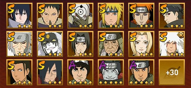 火影忍者V11 18S忍 29A忍 152忍 2086S碎片 19通灵 1000W战力 前500名 中忍