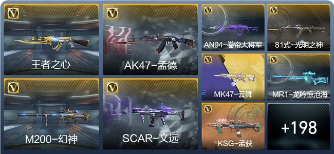 穿越火线：枪战王者V7 12王者武器 227英雄武器 5英雄角色 368万化 大师