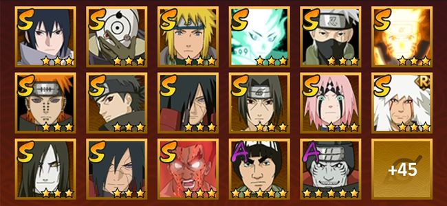 火影忍者V11 18S忍 44A忍 190忍 2289S碎片 18通灵 800W战力 前1000名 暗部