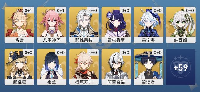 原神41黄 35角色黄 6武器黄 27五星角色 5五星武器 男主 60级