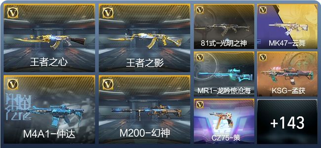 穿越火线：枪战王者V5 7王者武器 152英雄武器 3英雄角色 249万化 专家S