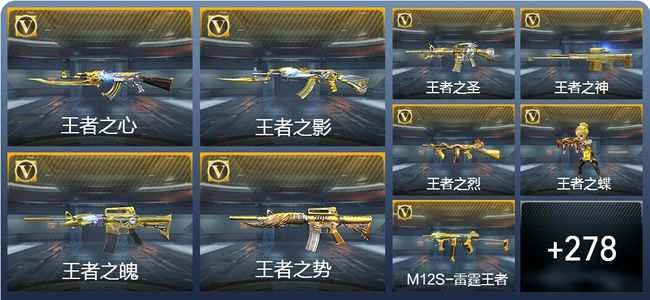 穿越火线：枪战王者V8 34王者武器 302英雄武器 15英雄角色 493万化 枪皇SS