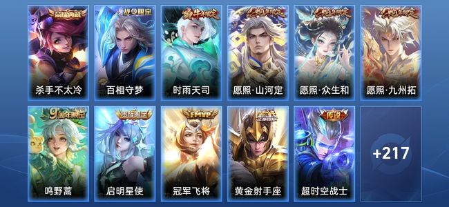 王者荣耀V8 1典藏 12传说 59史诗 228皮肤 绝世王者