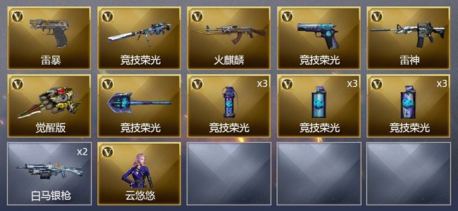 穿越火线（CF）16V武器 1V角色 2皮肤 不可排位 新锐