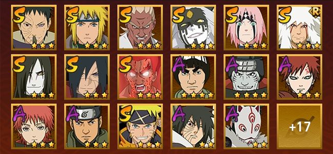 火影忍者V8 10S忍 24A忍 117忍 1237S碎片 16通灵 500W战力 中忍