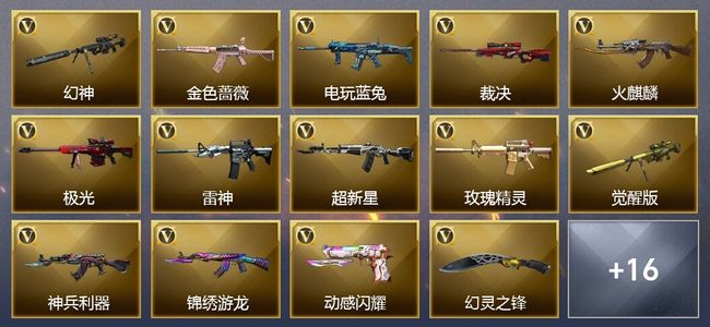 穿越火线（CF）33V武器 1V角色 7皮肤 可排位 新锐