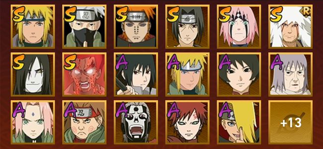 火影忍者V10 8S忍 22A忍 30忍 8S碎片 13通灵 500W战力 前1000名 上忍