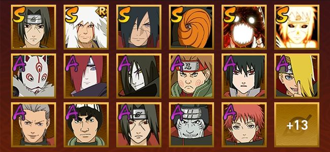 火影忍者V11 8S忍 22A忍 30忍 8S碎片 16通灵 600W战力 前100名 中忍