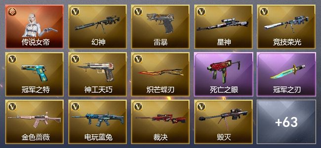 穿越火线（CF）1传说角色 81V武器 3V角色 21皮肤 可排位