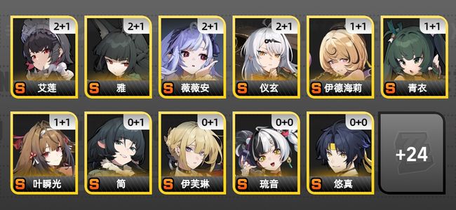 绝区零58黄 46角色黄 23S角色 12S音擎 19S邦布 男主 60