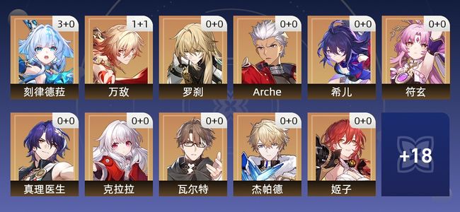 崩坏：星穹铁道16黄 15角色黄 1光锥黄 11五星角色 1五星光锥 56级 女主