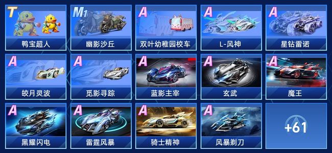 QQ飞车手游V5 1永久T车 39永久A车 75永久赛车 33宠物 男号 星耀