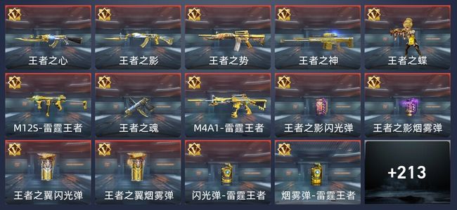 穿越火线：枪战王者V7 16王者 216英雄武器 11英雄角色 295万化 枪王SS