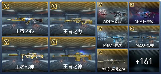 穿越火线：枪战王者V8 15王者武器 190英雄武器 6英雄角色 382万化 传奇