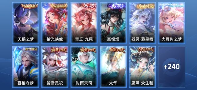 王者荣耀V8 2典藏 2无双 18传说 68史诗 252皮肤 至尊星耀I