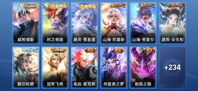 王者荣耀V7 1典藏 9传说 76史诗 246皮肤 至尊星耀IV