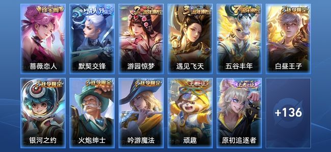 王者荣耀36史诗 147皮肤 永恒钻石IV