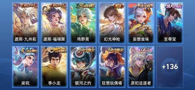 王者荣耀V1 4传说 25史诗 146皮肤 至尊星耀IV