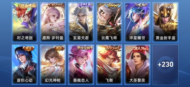 王者荣耀V6 7传说 70史诗 241皮肤 绝世王者