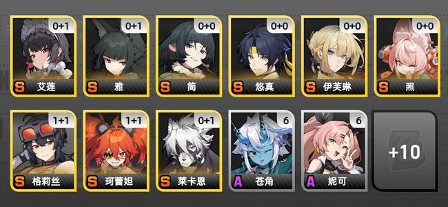 绝区零16黄 11角色黄 9S角色 5S音擎 5S邦布 女主 56