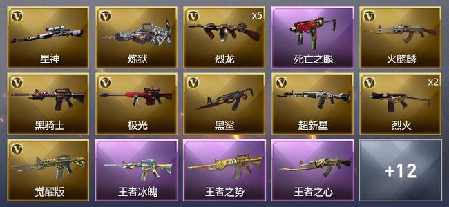 穿越火线（CF）3王者武器 25V武器 1V角色 1皮肤 可排位 新锐