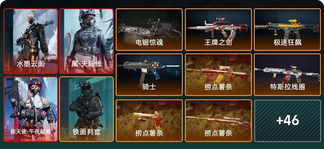 三角洲行动总资产302.7M 10干员外观 1传说近战 53传说枪械 黑鹰