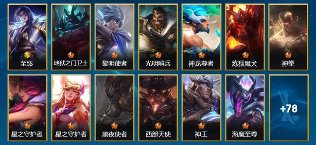 英雄联盟手游（lol手游）1神话 13传说 25史诗 91皮肤 95英雄 宗师