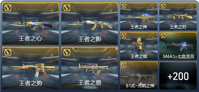 穿越火线：枪战王者V6 15王者武器 209英雄武器 5英雄角色 317万化 枪神