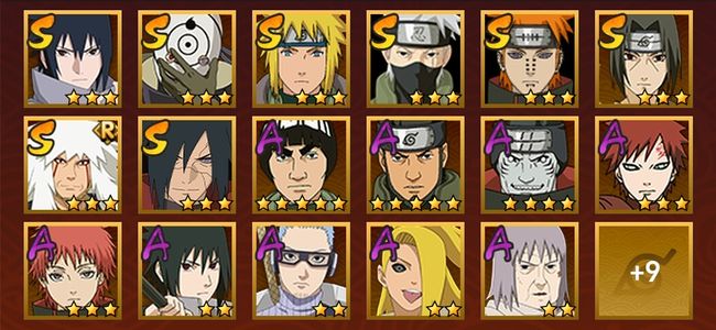 火影忍者V4 8S忍 18A忍 106忍 1116S碎片 13通灵 500W战力 下忍