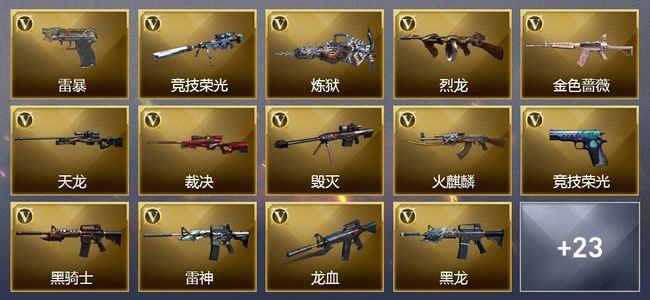 穿越火线（CF）2炫金武器 60V武器 1V角色 9皮肤 可排位 传奇