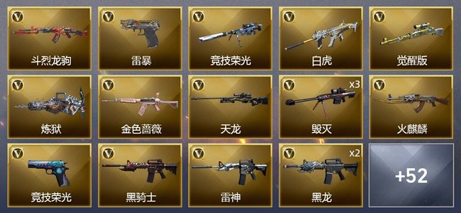 穿越火线（CF）5王者武器 67V武器 3V角色 28皮肤 可排位