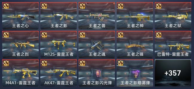 穿越火线：枪战王者32王者 359英雄武器 12英雄角色 522万化 专家S