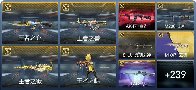 穿越火线：枪战王者16王者武器 248英雄武器 4英雄角色 359万化 枪圣SSS